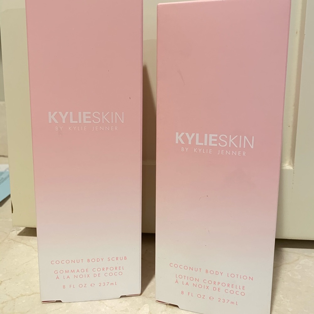Kylie skin body scrub and lotion